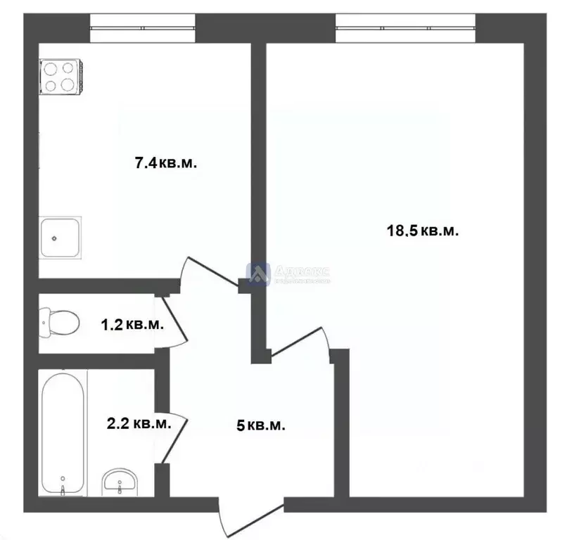 1-к кв. Тюменская область, Тюмень Микрорайон мыс, ул. Судоремонтная, ... - Фото 2