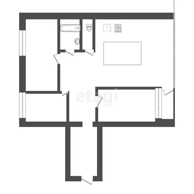 3-комнатная квартира: Томск, улица 79-й Гвардейской Дивизии, 12/3 ... - Фото 1
