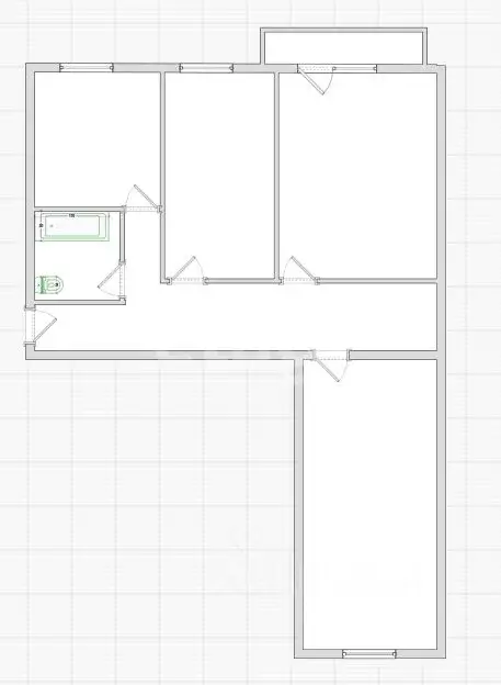 3-к кв. Удмуртия, Ижевск ул. 10 лет Октября, 45 (58.6 м) - Фото 2