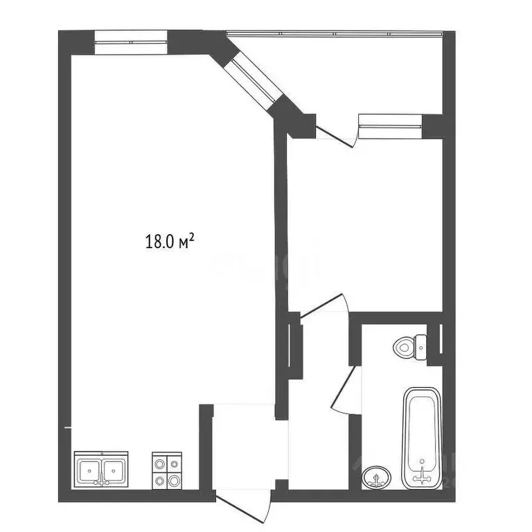 1-к кв. Ханты-Мансийский АО, Сургут Университетская ул., 23/5 (38.4 м) - Фото 0
