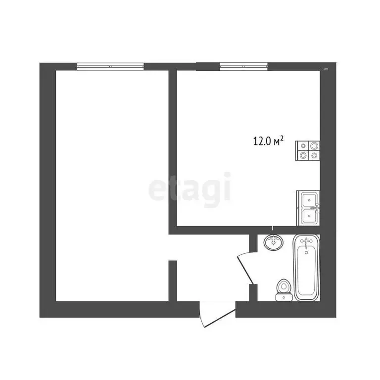 1-комнатная квартира: Нальчик, 2-я Надречная улица, 128к10 (31.2 м) - Фото 1