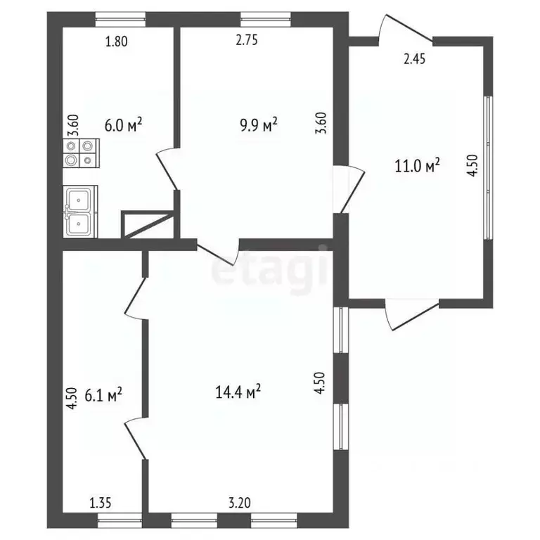 Дом в Тамбовская область, Мичуринск Новая ул., 84А (27 м) - Фото 1