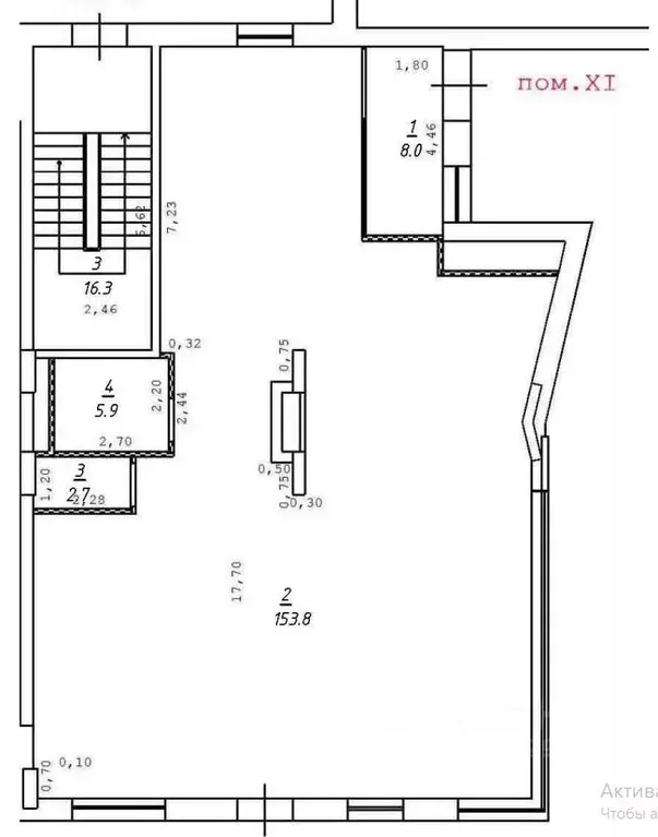Помещение свободного назначения в Москва Павелецкая наб., 6А (170 м) - Фото 1