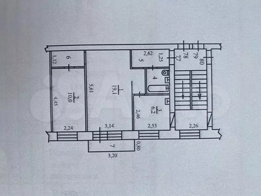 2-к. квартира, 44 м, 5/5 эт. - Фото 0