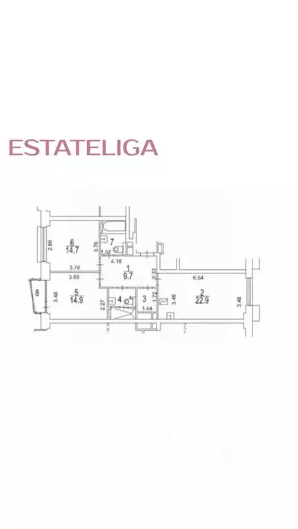 2-к кв. Москва ул. Янковского, 1к1 (78.0 м) - Фото 2
