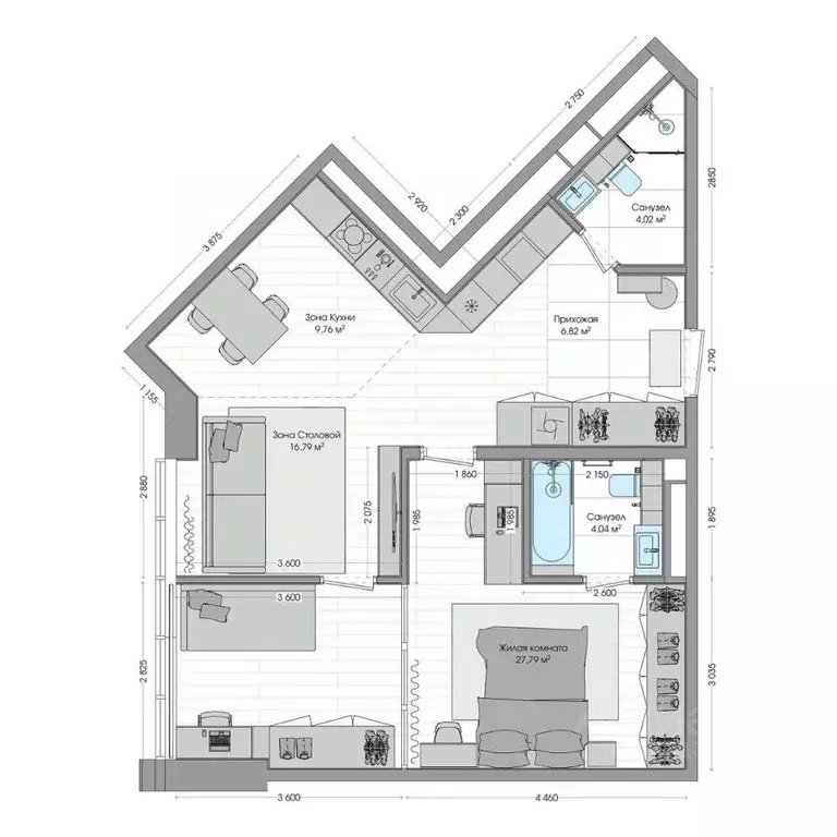 2-к кв. Приморский край, Владивосток ул. Нейбута (69.71 м) - Фото 1