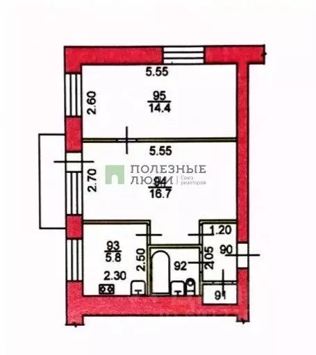 2-к кв. Орловская область, Орел Комсомольская ул., 77 (43.1 м) - Фото 2