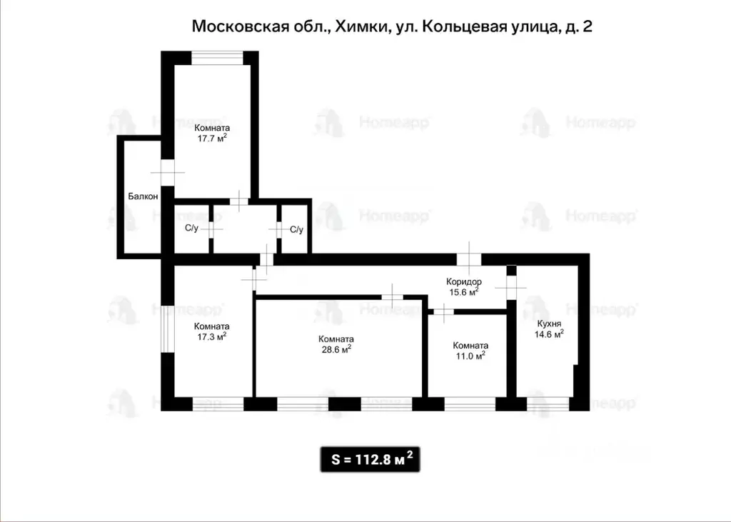 4-к кв. Московская область, Химки Кольцевая ул., 2 (112.8 м) - Фото 1
