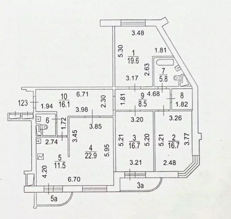 4-к кв. Москва ул. Маршала Тухачевского, 55 (123.8 м) - Фото 2