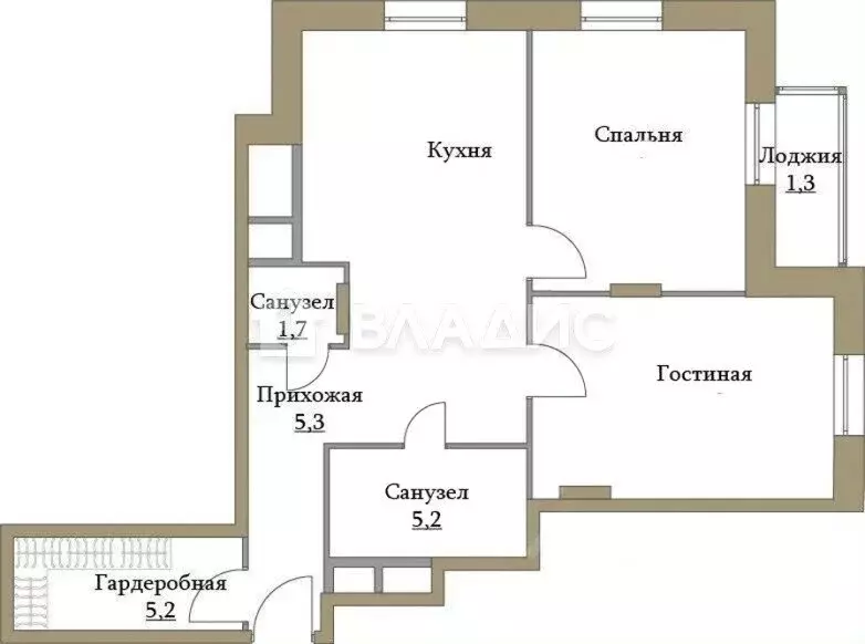 2-комнатная квартира: Москва, Краснобогатырская улица, 38с2 (68 м) - Фото 0
