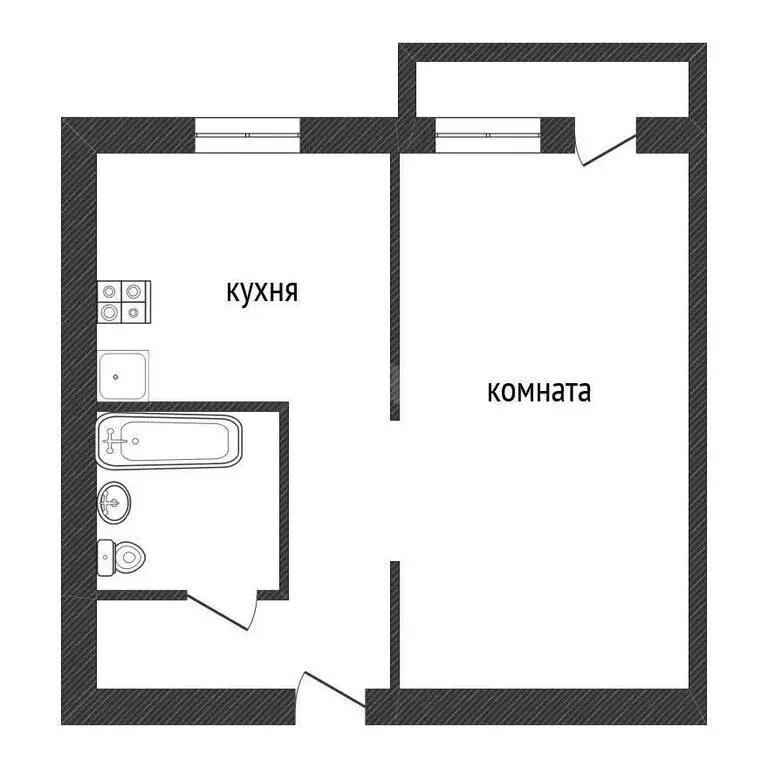 1-комнатная квартира: Кириши, проспект Ленина, 56 (31.5 м) - Фото 1