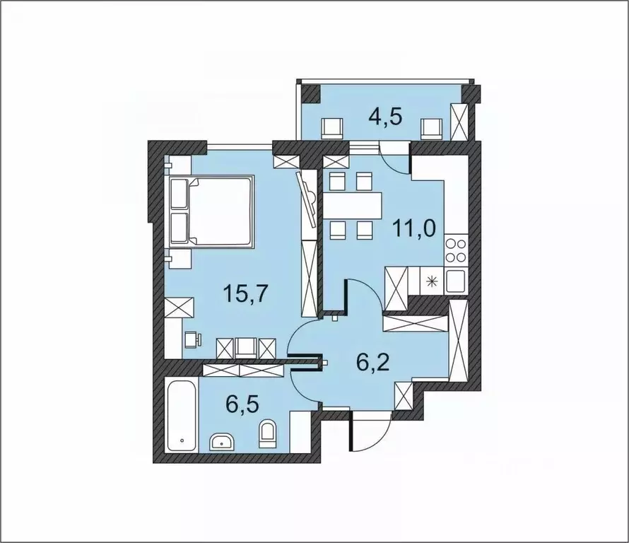 1-к кв. Волгоградская область, Волгоград Гагринская ул., 3 (43.9 м) - Фото 1