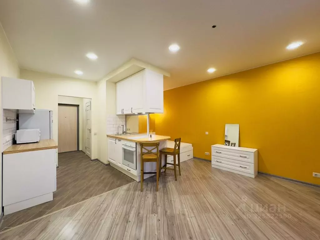 Студия Санкт-Петербург ул. Обручевых, 5 (30.1 м) - Фото 1