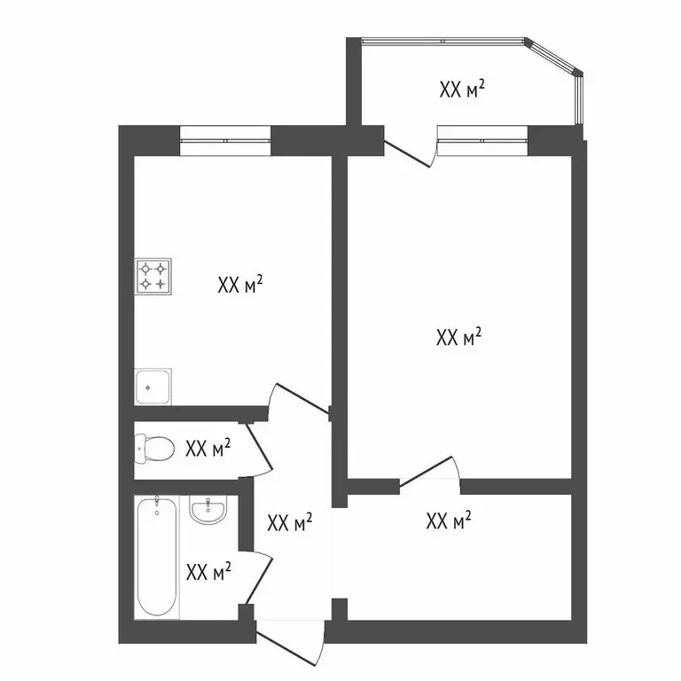 1-комнатная квартира: Тюмень, Народная улица, 2 (40.1 м) - Фото 0