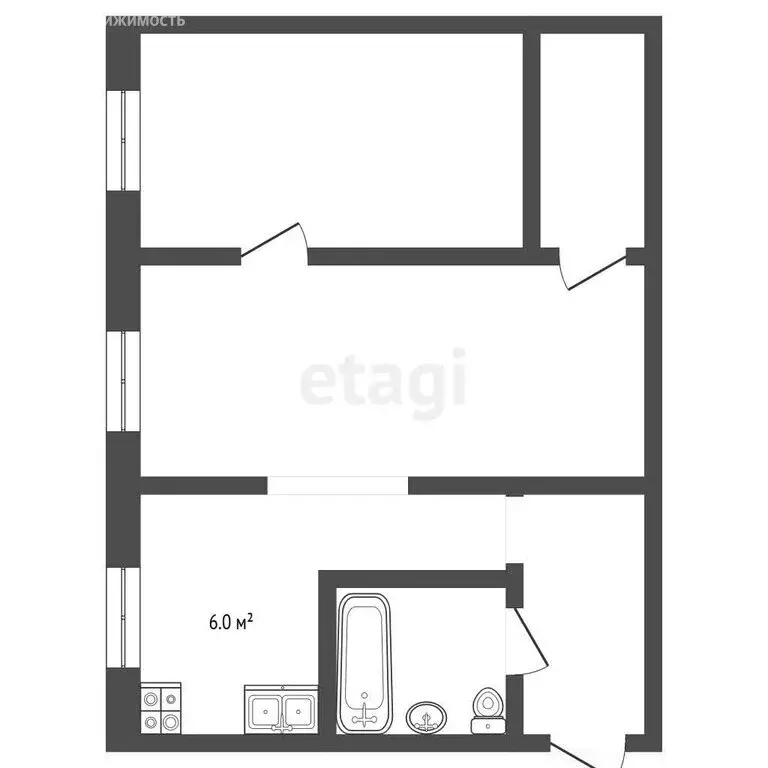 2-комнатная квартира: Самара, Пролетарская улица, 175 (43.1 м) - Фото 1