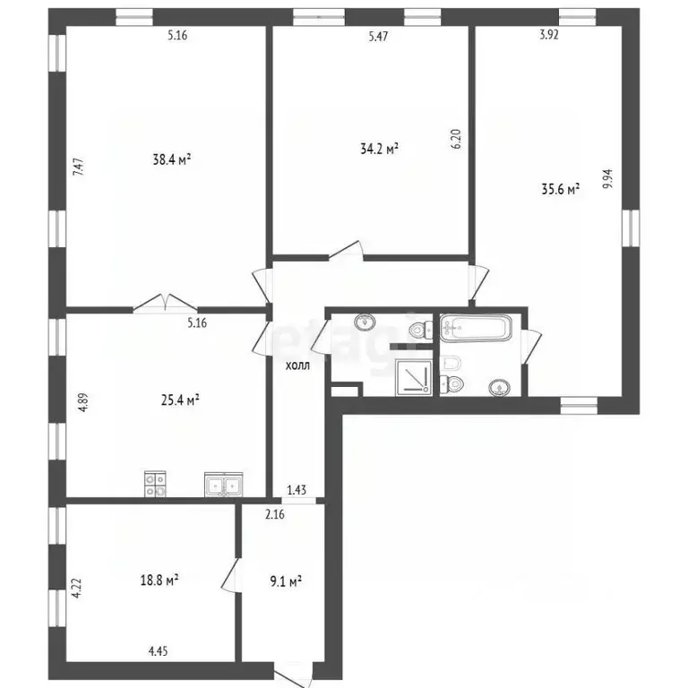 5-к кв. Москва Петровский пер., 1/30С2 (185.0 м) - Фото 1