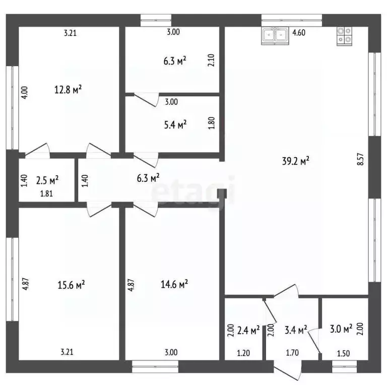 Дом в Крым, Феодосия Колос СПК, ул. Береговая (125 м) - Фото 2