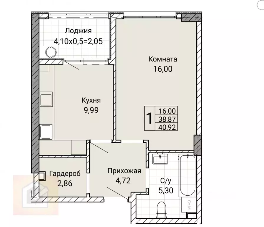 1-к кв. Севастополь ул. Братьев Манганари, 20 (40.91 м) - Фото 0