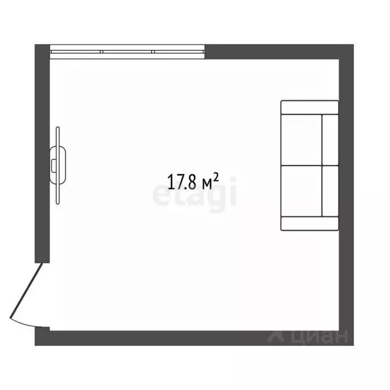 Комната Оренбургская область, Оренбург ул. Дзержинского, 36 (17.8 м) - Фото 2