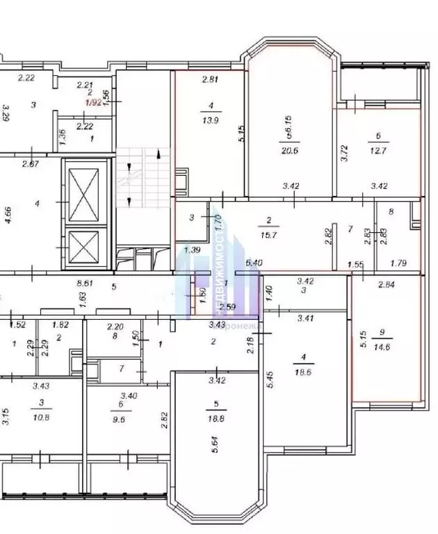 3-комнатная квартира: Воронеж, улица Артамонова, 34Ж (92 м) - Фото 1