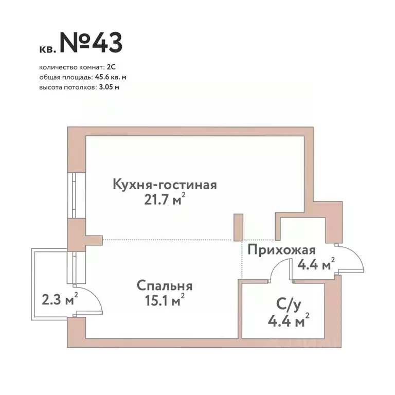 2-к кв. Новосибирская область, Новосибирск Флора и Фауна жилой ... - Фото 0
