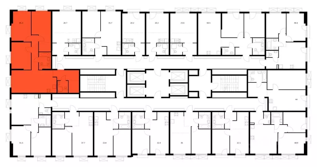 3-к кв. Московская область, Мытищи Яуза Парк жилой комплекс, к5 (81.3 ... - Фото 2