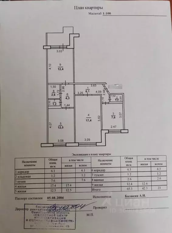 3-к кв. Оренбургская область, Оренбург Восточная ул., 29/1 (65.3 м) - Фото 1