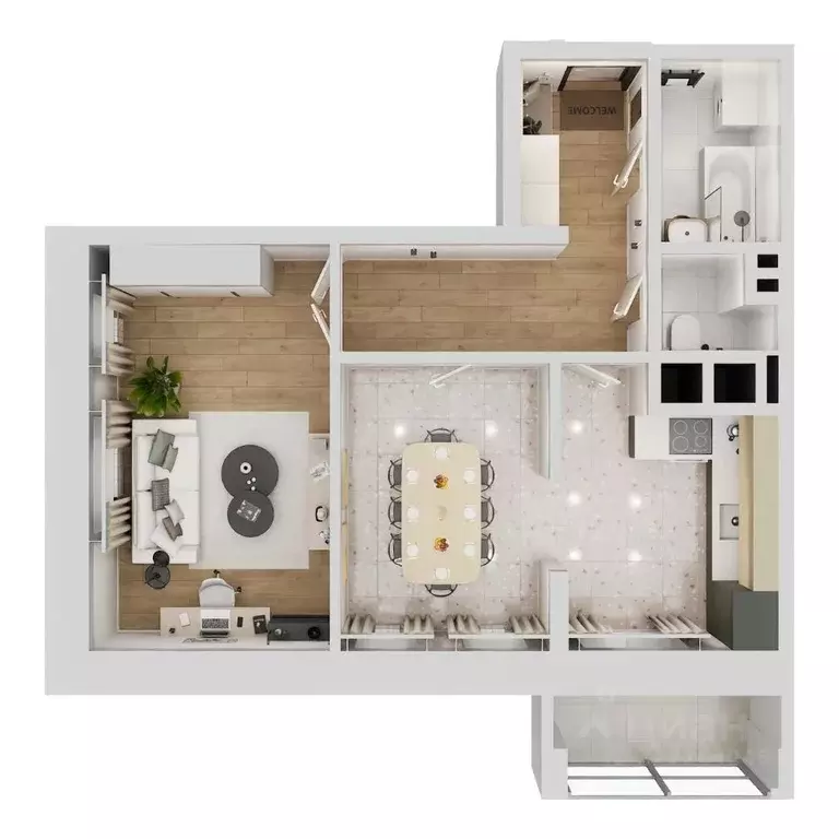 2-к кв. Калужская область, Калуга Азаровская ул., 40к5 (51.74 м) - Фото 2