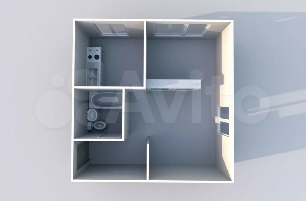 1-к. квартира, 30,7 м, 3/5 эт. - Фото 0