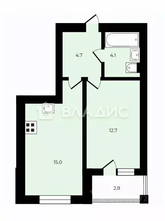 1-к кв. Владимирская область, Суздаль Советская ул., 61 (37.0 м) - Фото 2