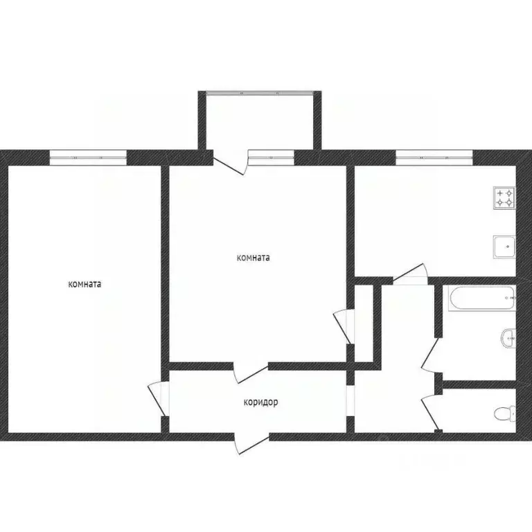 2-к кв. Кемеровская область, Кемерово ул. Нартова, 1 (54.0 м) - Фото 2