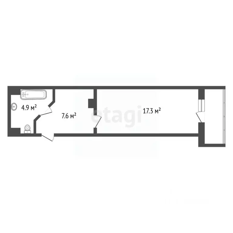 1-к кв. Красноярский край, Красноярск Караульная ул., 39 (31.5 м) - Фото 1