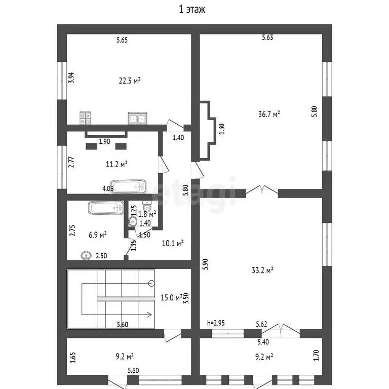 Дом в территория Цемдолина, Тепличная улица (211 м) - Фото 1