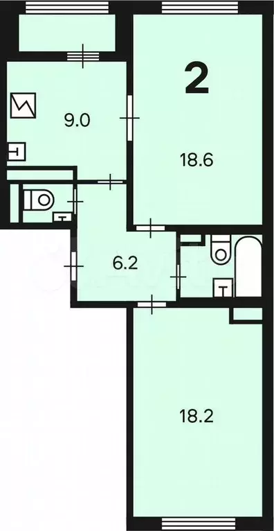 Аукцион: 2-к. квартира, 56,8 м, 4/15 эт. - Фото 1