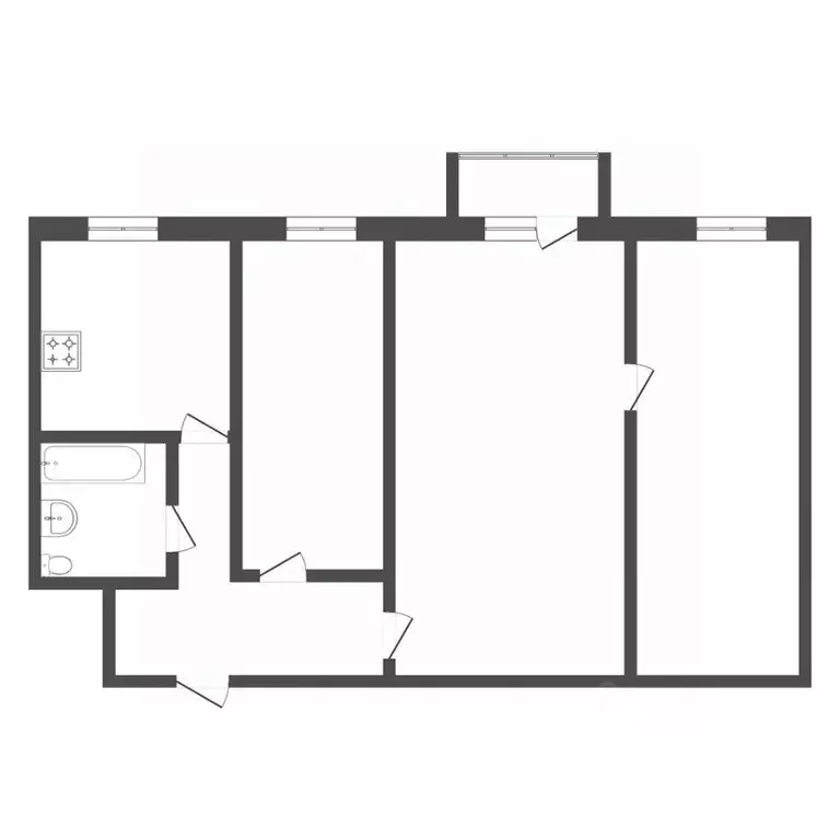 3-к кв. Тюменская область, Тюмень ул. Республики, 190А (56.6 м) - Фото 2