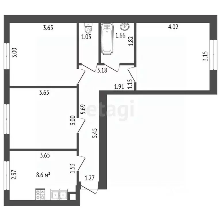 3-к кв. Ленинградская область, Ломоносовский район, д. Низино ... - Фото 2