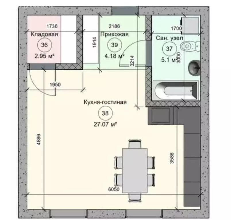 1-комнатная квартира: Владикавказ, улица Куйбышева, 91А (40 м) - Фото 0