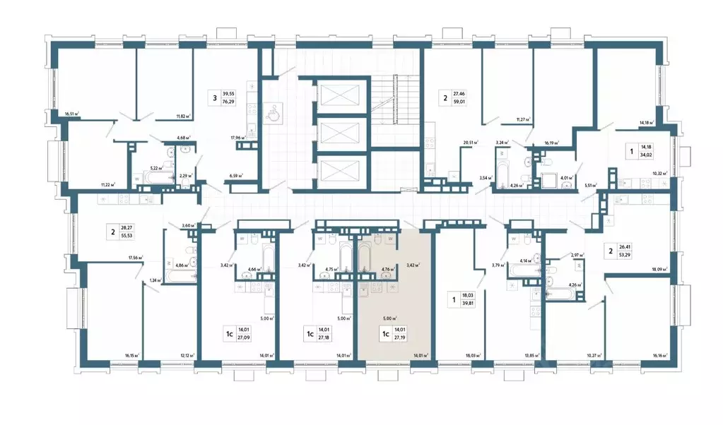 Студия Башкортостан, Уфа 42-й кв-л,  (27.46 м) - Фото 2