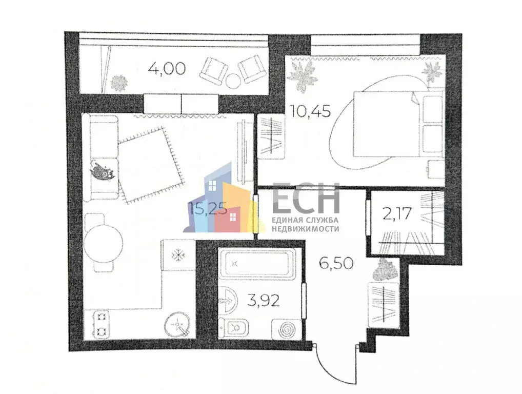 1-комнатная квартира: посёлок Петровский, Шоссейный проезд, 25к1 ... - Фото 1