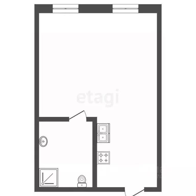 Комната Санкт-Петербург Большая Пушкарская ул., 25а (17.0 м) - Фото 1