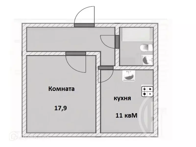 Продаётся 1-к квартира, 40 м - Фото 0