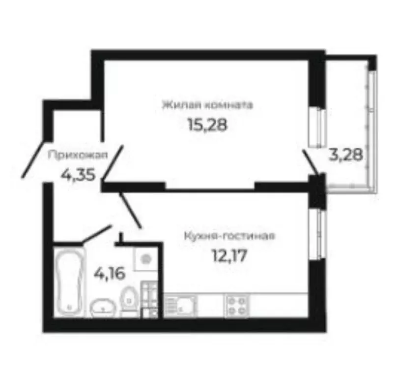 1-комнатная квартира: Екатеринбург, улица Краснолесья, 96 (39.2 м) - Фото 0