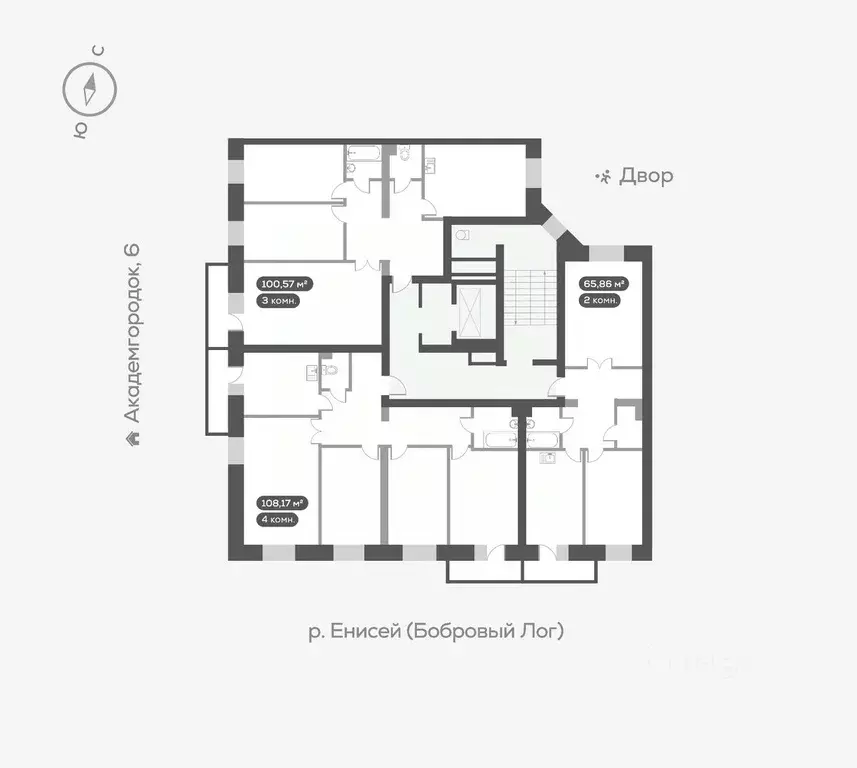 3-к кв. Красноярский край, Красноярск ул. Академгородок, 78 (101.4 м) - Фото 1