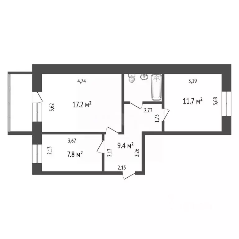 2-к кв. Красноярский край, Красноярск Семафорная ул., 439/5 (54.0 м) - Фото 1
