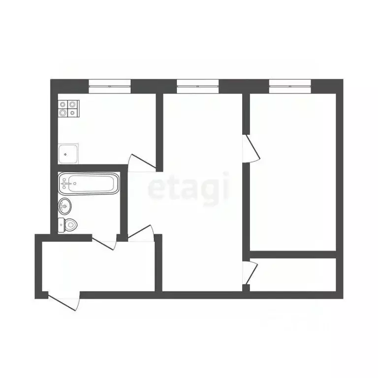 2-к кв. Брянская область, Брянск Московский просп., 114 (40.4 м) - Фото 1