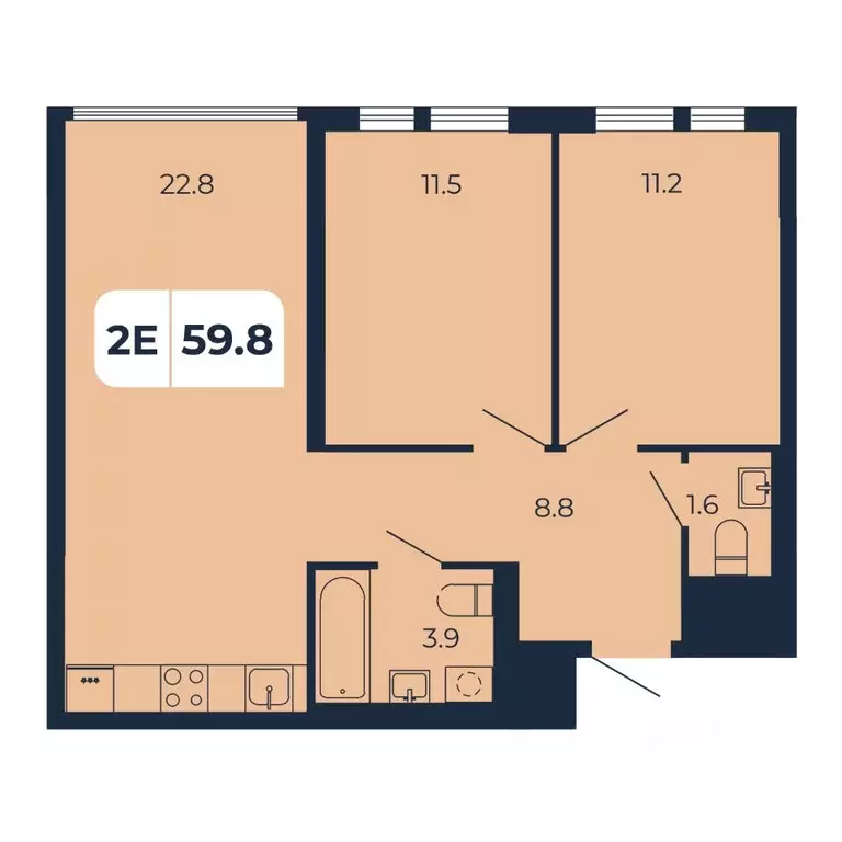 2-к кв. Ростовская область, Ростов-на-Дону Северный мкр, ул. ... - Фото 1