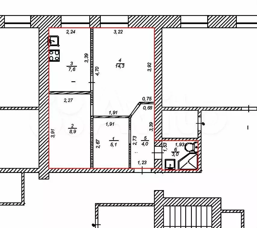 Аукцион: 1-к. квартира, 42,9 м, 2/2 эт. - Фото 0