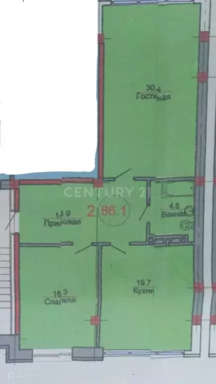 Продаётся 2-к квартира, 86.1 м - Фото 1