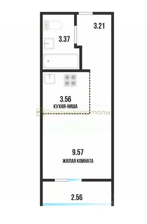 Студия Новосибирская область, Новосибирск ул. Твардовского, 22/5 (22.3 ... - Фото 2
