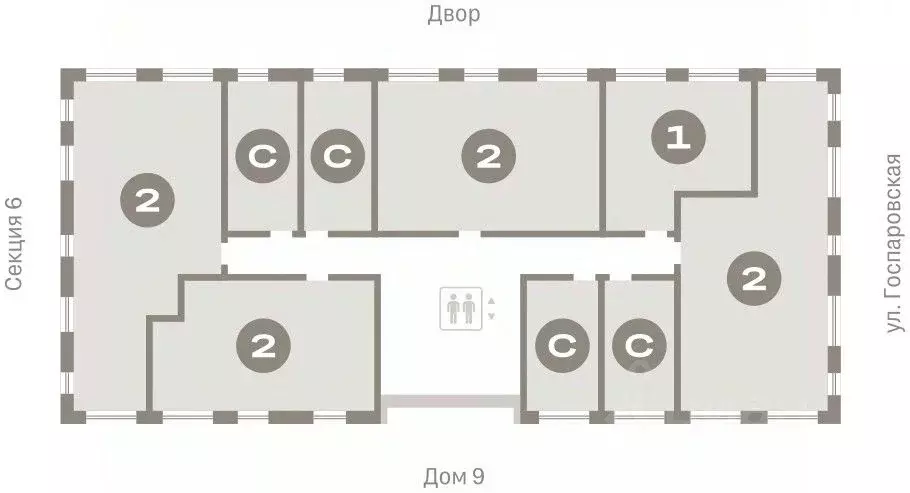 Студия Тюменская область, Тюмень Причальная ул., 7 (21.74 м) - Фото 1